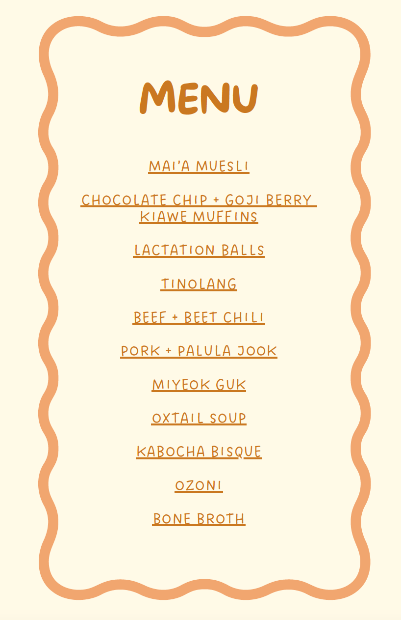 Postpartum Cookbook (digital pdf)